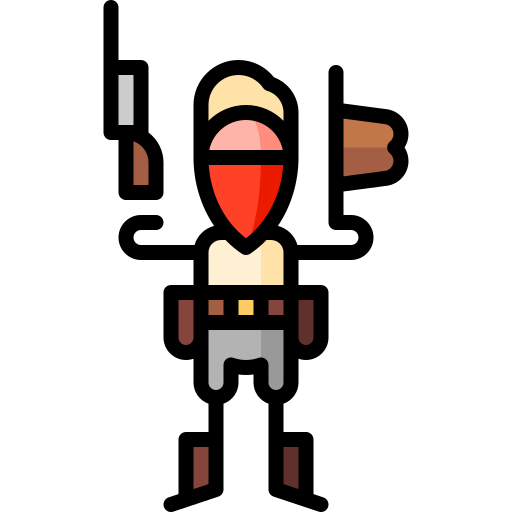 cowboy Puppet Characters Lineal Color icon