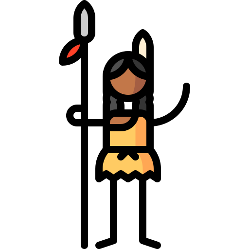indyjski Puppet Characters Lineal Color ikona