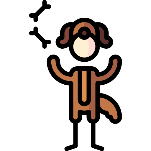 Dog Puppet Characters Lineal Color icon