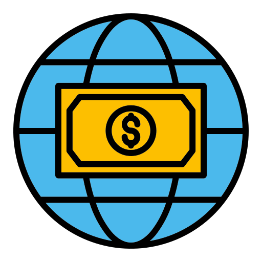 financière mondiale Generic Outline Color Icône