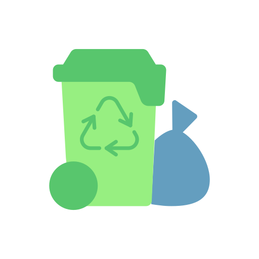 kosz do recyklingu Generic Flat ikona