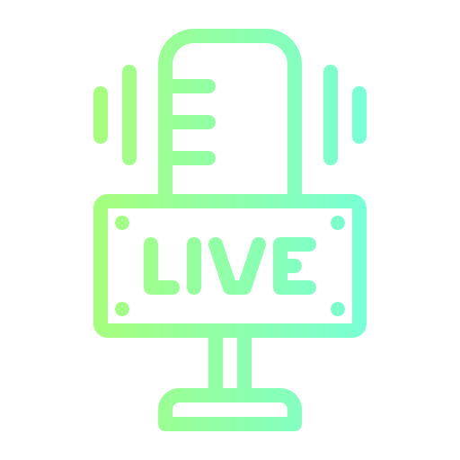 live uitzending Generic Gradient icoon