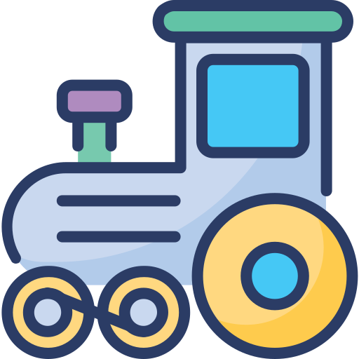 Toy train Generic Outline Color icon