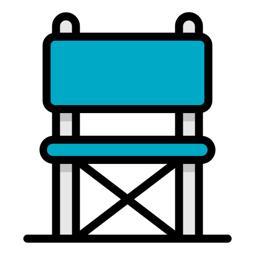 silla de camping Generic Outline Color icono