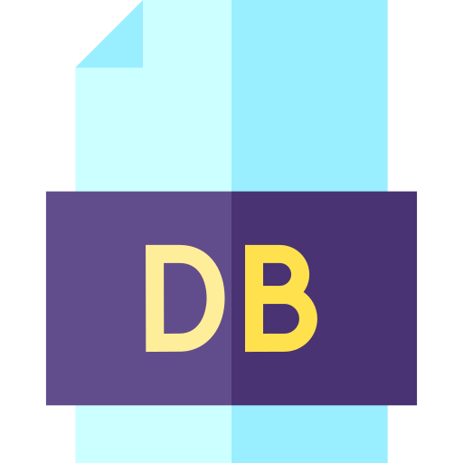 db-bestand Basic Straight Flat icoon