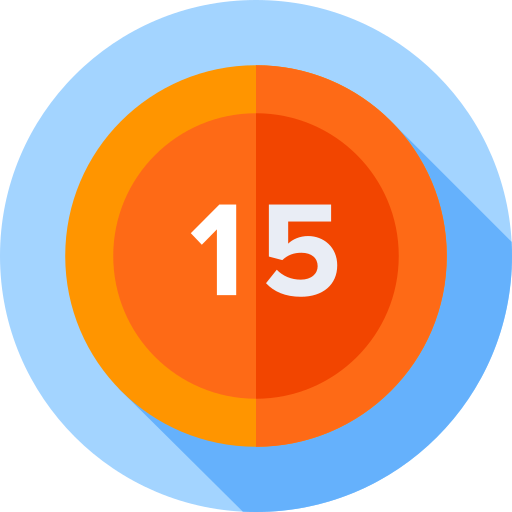 15 Flat Circular Flat icon