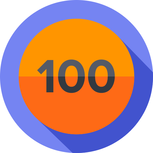 100 Flat Circular Flat icon