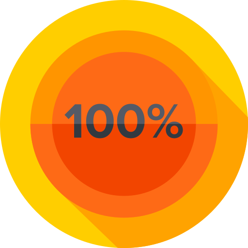 100 percent Flat Circular Flat icon