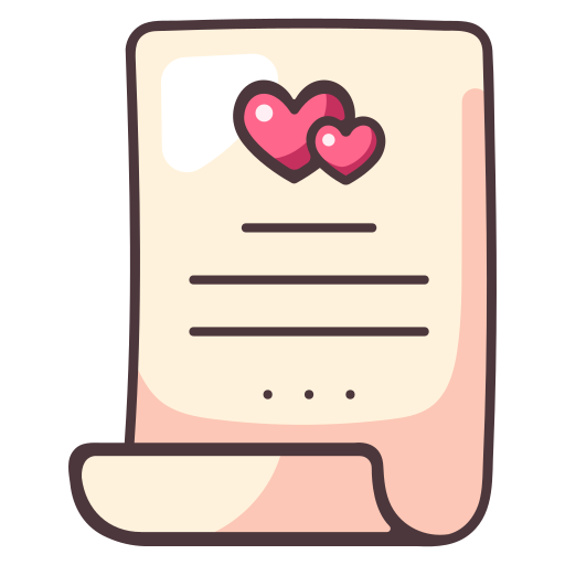 Marriage certificate MaxIcons Lineal color icon
