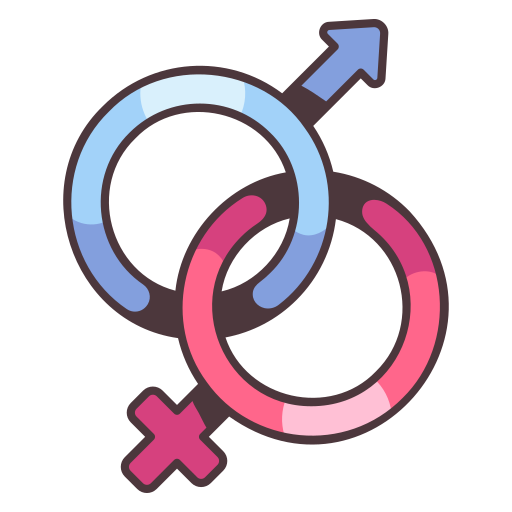 símbolo sexual MaxIcons Lineal color icono