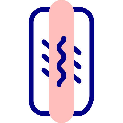 hotdog Detailed Mixed Lineal color icon