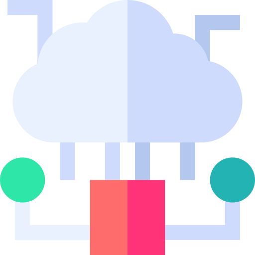 Cloud sync Basic Straight Flat icon