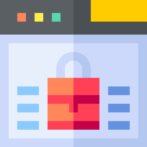 Data security Basic Straight Flat icon