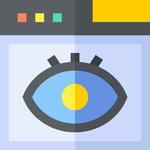 visualizzazioni Basic Straight Flat icona