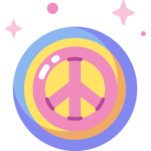 símbolo de paz Special Candy Flat Ícone