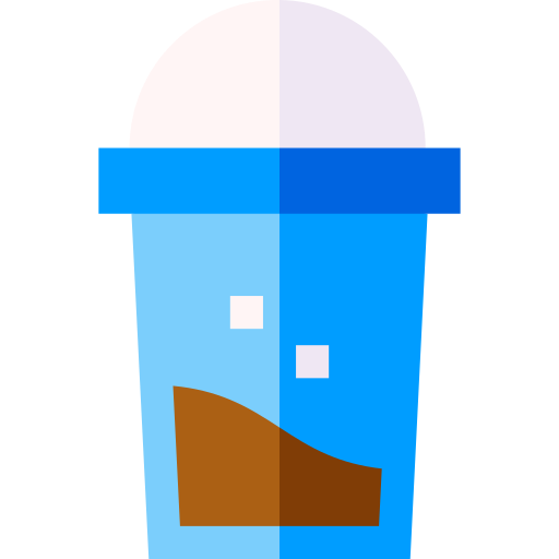 ijskoffie Basic Straight Flat icoon