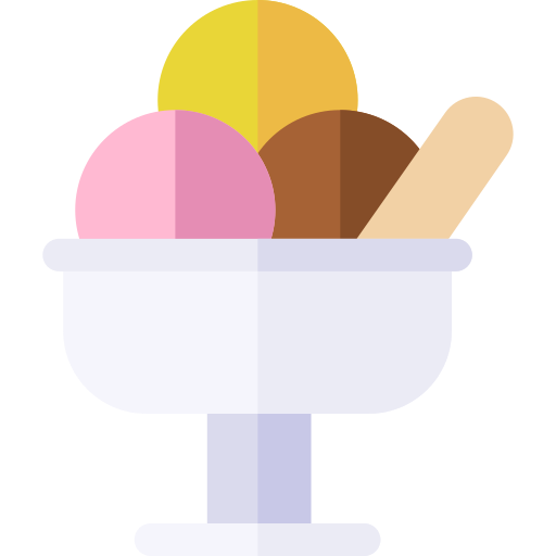 taza de helado Basic Rounded Flat icono
