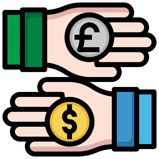 Обмен валюты Surang Lineal Color иконка