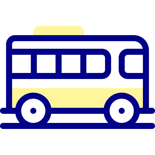 Bus Detailed Mixed Lineal color icon