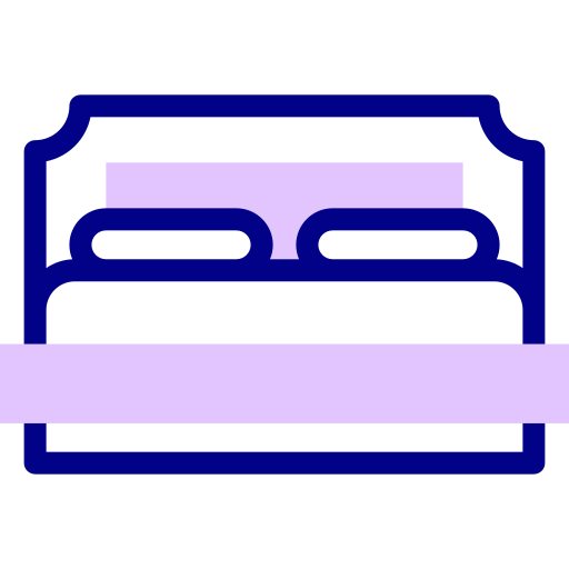 ダブルベッド Detailed Mixed Lineal color icon