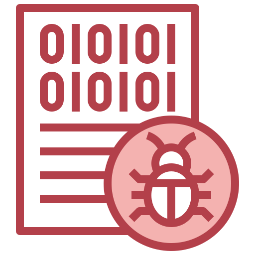 Binary code Surang Red icon