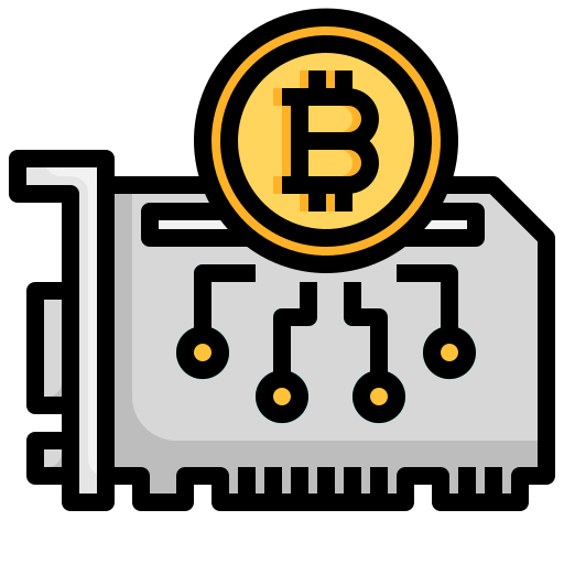 Bitcoin mining Surang Lineal Color icon