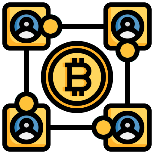 Blockchain Surang Lineal Color icon
