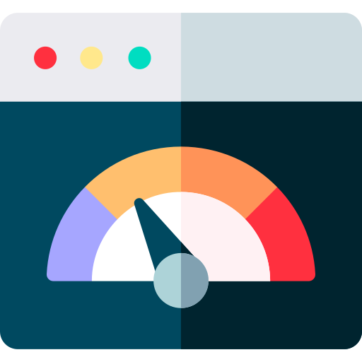 snelheidsmeter Basic Rounded Flat icoon