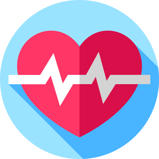 Heartbeat Flat Circular Flat icon