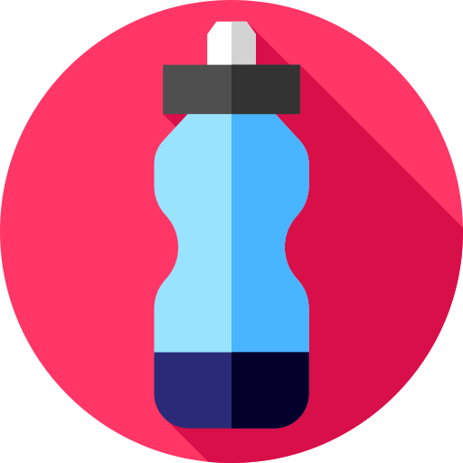 bottiglia d'acqua Flat Circular Flat icona