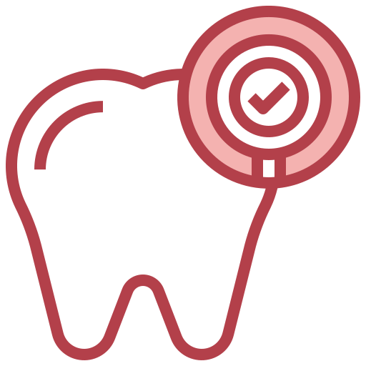 Dental checkup Surang Red icon