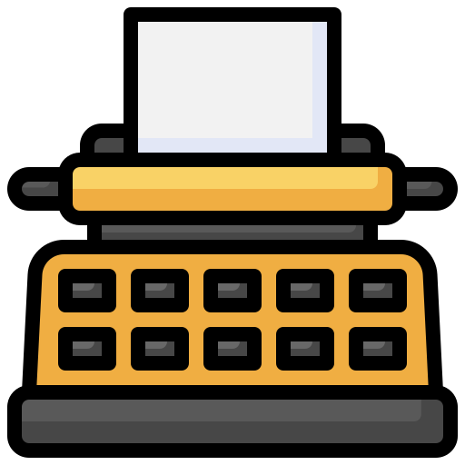 machine à écrire Surang Lineal Color Icône