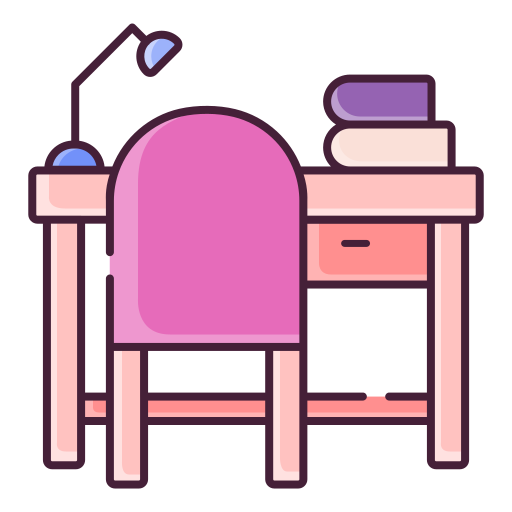 biurko Generic Thin Outline Color ikona