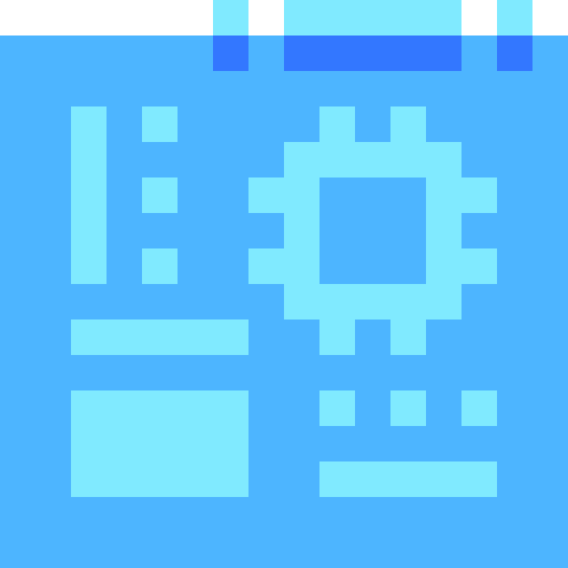 moederbord Basic Sheer Flat icoon