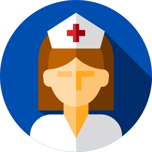 enfermera Flat Circular Flat icono