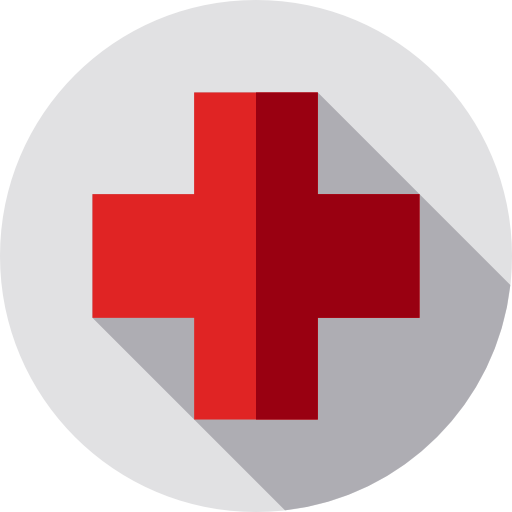 Red cross Flat Circular Flat icon