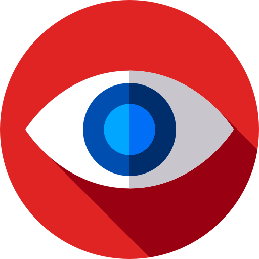 oog Flat Circular Flat icoon