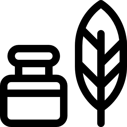 羽根ペン Basic Rounded Lineal icon