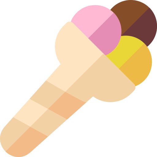 Ice cream cone Basic Rounded Flat icon