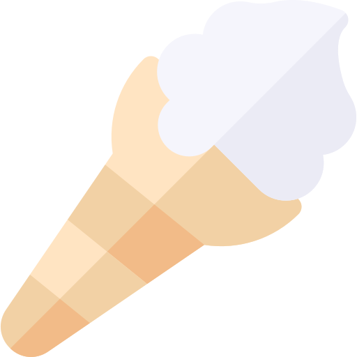 cucurucho de helado Basic Rounded Flat icono