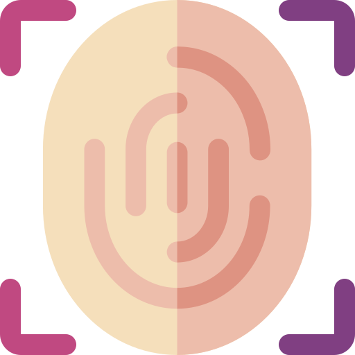 지문 Basic Rounded Flat icon