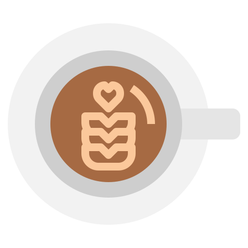 sztuka latte Surang Flat ikona