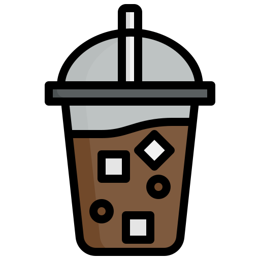 アイスコーヒー Surang Lineal Color icon