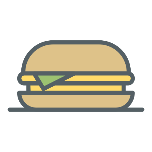 hamburger Dinosoft Lineal Color icoon