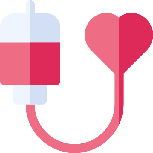 bloedtransfusie Basic Rounded Flat icoon