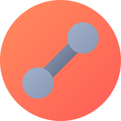 Barbell Flat Circular Gradient icon