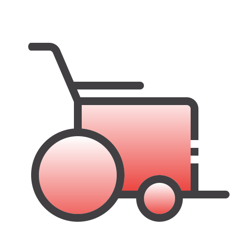 wózek inwalidzki Generic Outline Gradient ikona
