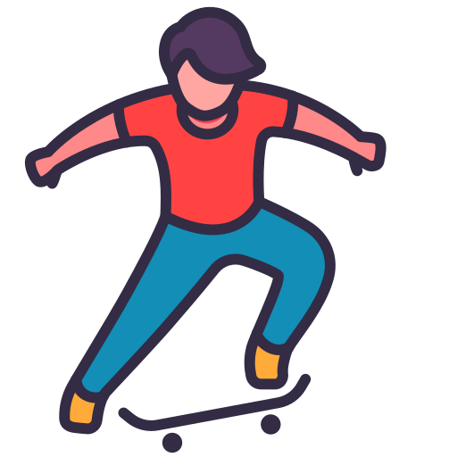 skateboarden Victoruler Linear Colour icon