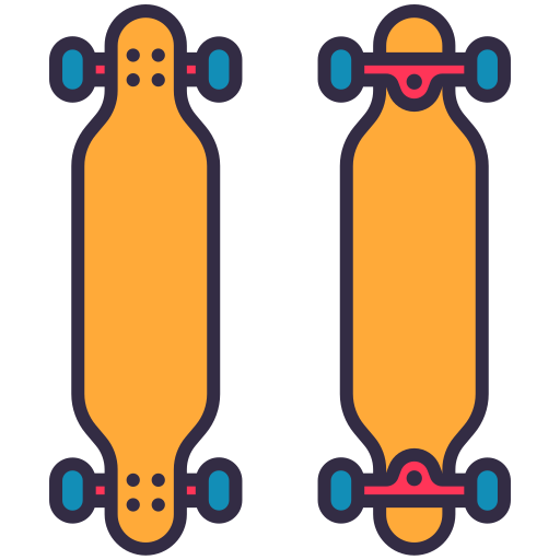 Skateboarding Victoruler Linear Colour icon