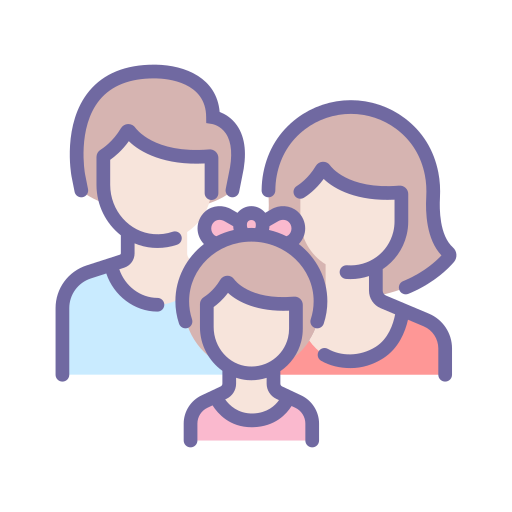 Family Generic Outline Color icon